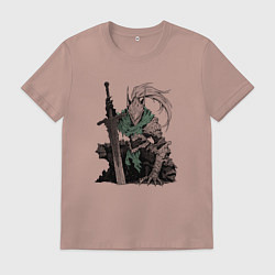 Футболка хлопковая мужская Боевой пехотинец в броне, цвет: пыльно-розовый