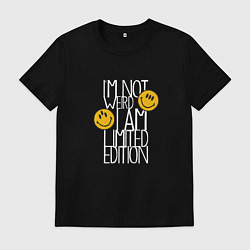 Футболка хлопковая мужская I am limited edition, цвет: черный