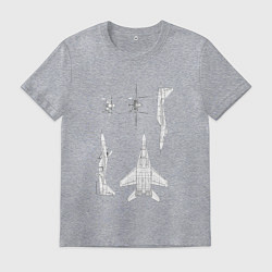 Футболка хлопковая мужская Микоян гуревич 29, цвет: меланж