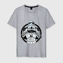 Футболка хлопковая мужская Империя победит повстанцы падут, цвет: меланж