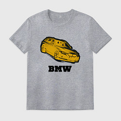 Футболка хлопковая мужская Золотой bmw, цвет: меланж
