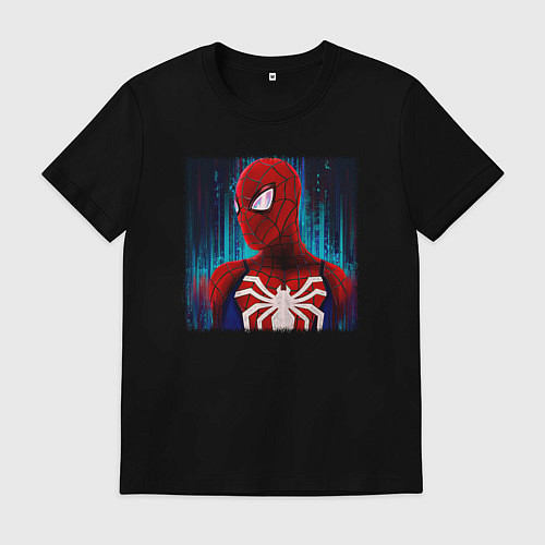 Мужская футболка Человек паук новый / Черный – фото 1