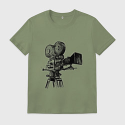 Футболка хлопковая мужская Кинооператор, цвет: авокадо