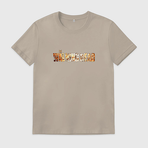 Мужская футболка The walking dead zombie / Миндальный – фото 1