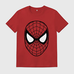 Футболка хлопковая мужская Человек паук очертания, цвет: красный