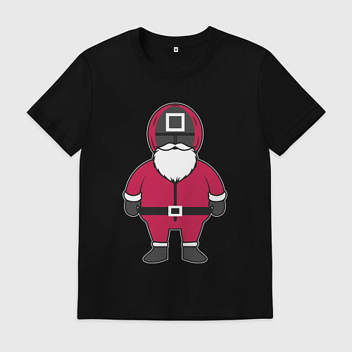 Мужская футболка Squid game Santa / Черный – фото 1