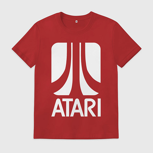 Мужская футболка Atari logo white / Красный – фото 1