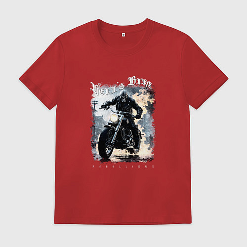 Мужская футболка Hells biker / Красный – фото 1