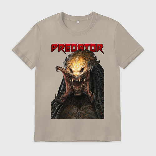 Мужская футболка Predator scream / Миндальный – фото 1