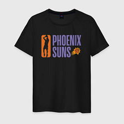 Футболка хлопковая мужская Phoenix Suns play, цвет: черный