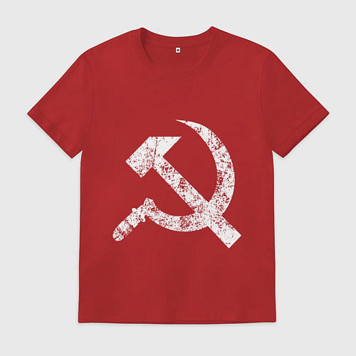 Мужская футболка Серп и молот символ / Красный – фото 1