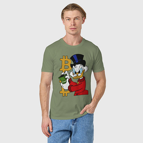 Мужская футболка Duck tales - Scrooge bitcoin / Авокадо – фото 3