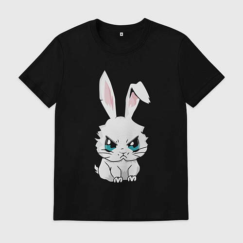 Мужская футболка Кролик злится / Черный – фото 1