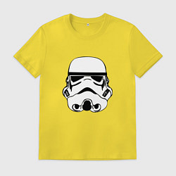Футболка хлопковая мужская Мужской шлем имперского солдата - для пары, цвет: желтый