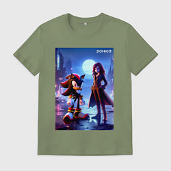 Футболка хлопковая мужская Shadow and Shadow-Maria, цвет: авокадо