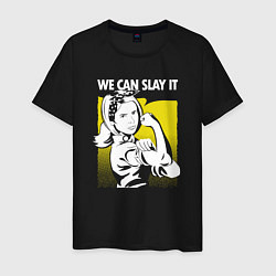 Футболка хлопковая мужская Buffy we can slay it, цвет: черный