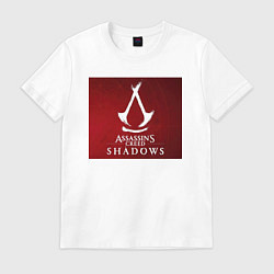 Футболка хлопковая мужская Assassins creed shadows, цвет: белый