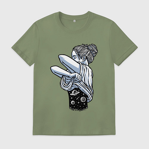 Мужская футболка Космическая красотка / Авокадо – фото 1