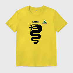 Футболка хлопковая мужская Quadrifoglio, цвет: желтый