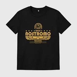 Футболка хлопковая мужская USCSS The Nostromo желтый, цвет: черный