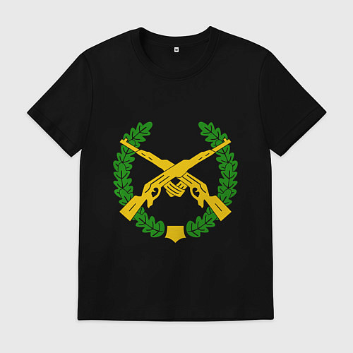 Мужская футболка Мотострелковые войска: лавры / Черный – фото 1