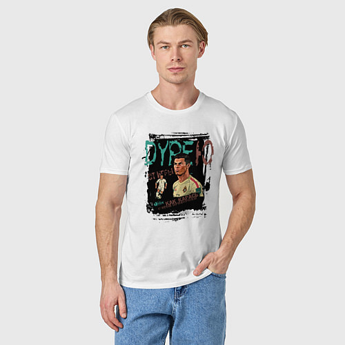 Мужская футболка Дурею от игры Роналду / Белый – фото 3