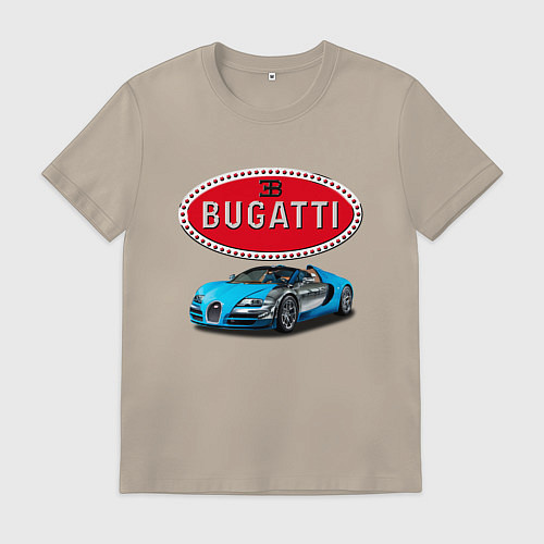 Мужская футболка Bugatti - motorsport / Миндальный – фото 1