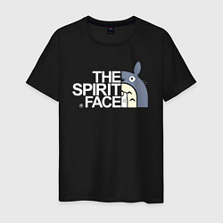 Футболка хлопковая мужская Tororo - the spirit face, цвет: черный