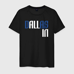 Футболка хлопковая мужская Dallas in, цвет: черный