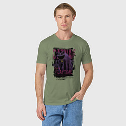 Футболка хлопковая мужская Кот дремот Catnap, цвет: авокадо — фото 2