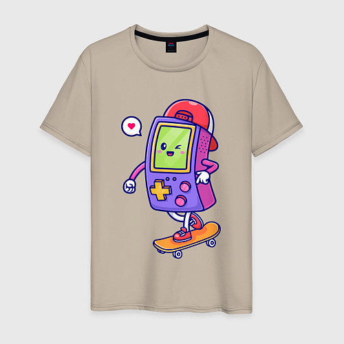 Мужская футболка Tetris skater / Миндальный – фото 1