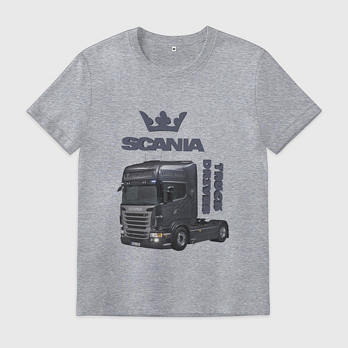 Мужская футболка Скания truck driver / Меланж – фото 1