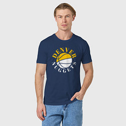 Футболка хлопковая мужская Denver Nuggets sport, цвет: тёмно-синий — фото 2