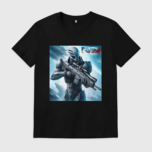 Мужская футболка Mass Effect - N7 ai art / Черный – фото 1