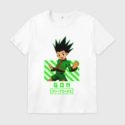 Футболка хлопковая мужская Хантер хантер Гон, цвет: белый