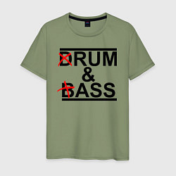Футболка хлопковая мужская Drum and bass color, цвет: авокадо