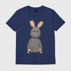 Футболка хлопковая мужская Cartoon hare character, цвет: тёмно-синий
