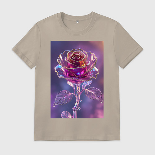 Мужская футболка Кристальная роза / Миндальный – фото 1