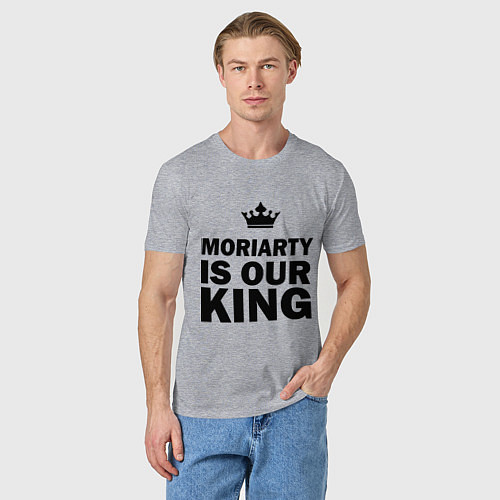 Мужская футболка Moriarty is our king / Меланж – фото 3