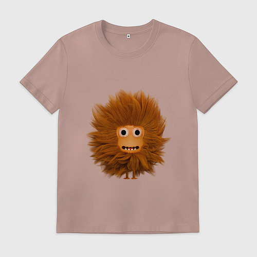 Мужская футболка Funny cartoon monster / Пыльно-розовый – фото 1