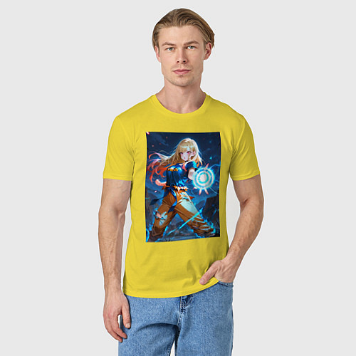 Мужская футболка Марин Китагава косплей Dragon Ball / Желтый – фото 3