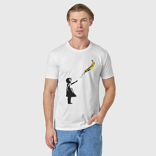 Мужская футболка Девочка и банан / Белый – фото 3