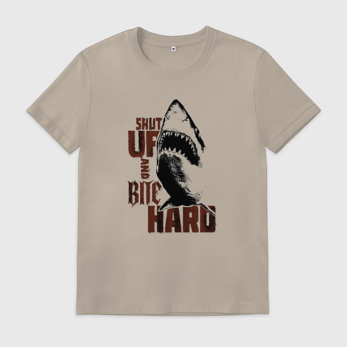 Мужская футболка Shark threshold / Миндальный – фото 1