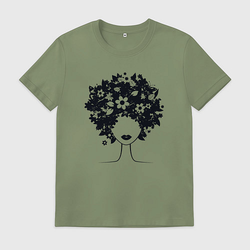 Мужская футболка Цветочная девушка / Авокадо – фото 1