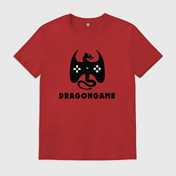 Футболка хлопковая мужская Игра дракона, цвет: красный