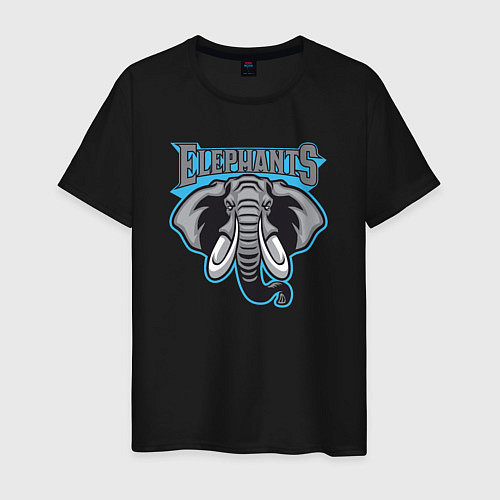 Мужская футболка Команда слонов / Черный – фото 1
