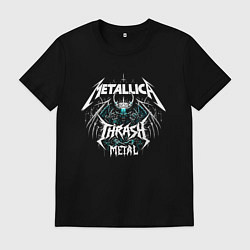 Футболка хлопковая мужская Metallica - thrash metal rock, цвет: черный
