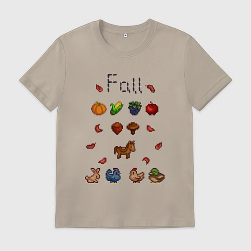 Мужская футболка Stardew Valley fall / Миндальный – фото 1