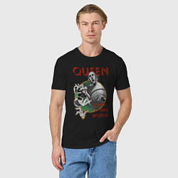 Футболка хлопковая мужская Queen News of the World, цвет: черный — фото 2