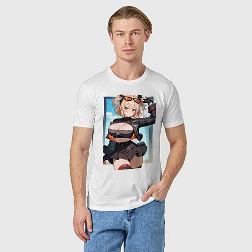 Мужская футболка Burnice White Zenless Zone Zero / Белый – фото 3